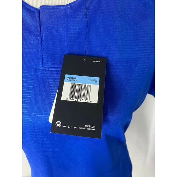 Nike Dri-Fit Women's Shirt Blue Athletic Short Sleeve Soccer Size Medium - Picture 4 of 8
